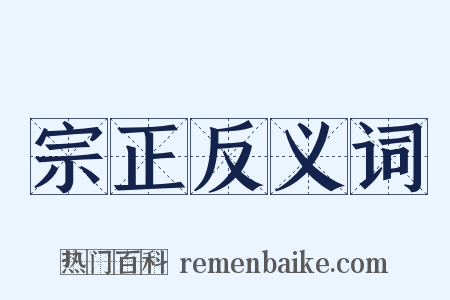宗正反义词是什么意思的图片